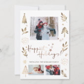 Faire-part Vacances les plus heureux Stars Pine Tree Photo (Devant)