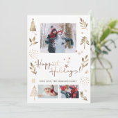 Faire-part Vacances les plus heureux Stars Pine Tree Photo (Debout devant)