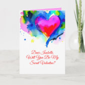 Faire-part Valentine's Day Proposal Card with Personalization (Devant)