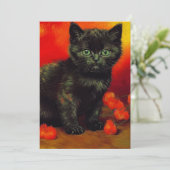 Faire-part Van Gogh Black Kitten (Debout devant)