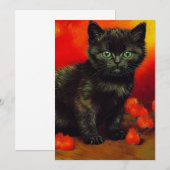 Faire-part Van Gogh Black Kitten (Devant / Derrière)