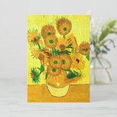 Faire-part Van Gogh Sunflowers (Debout devant)