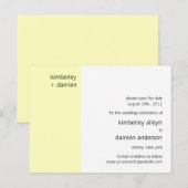 Faire-part Vanille "Duo" Enregistrer la date Carte postale (Devant / Derrière)