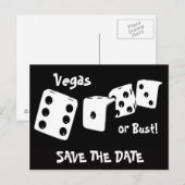 Faire-part Vegas ou buste Enregistrer la date carte postale (Devant / Derrière)