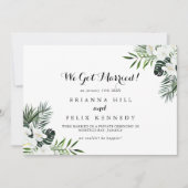 Faire-part Végétation tropicale Elopement floral blanc (Devant)