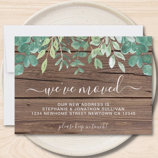 Faire-part Verdure Nous avons déplacé le bois de la grange