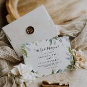 Faire-part Verdure Tropical Moderne Calligraphie Elopement