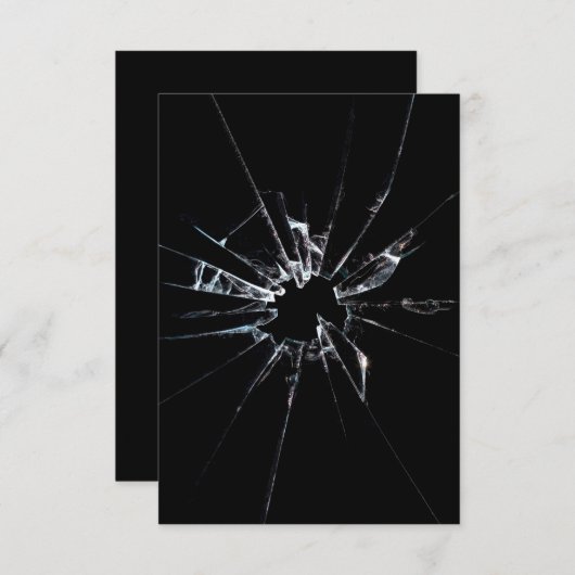 Faire-part Verre cassé no 1 (Devant / Derrière)