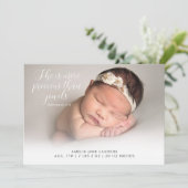 Faire-part Verse Elle est plus Précieuse que Bijoux Photo Nai (Debout devant)