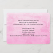 Faire-part Verset Bible Chrétienne Rose Diplôme Photo Personn (Dos)