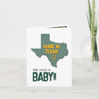 Vert/or Jaune Chevron Fabriqué au Texas Photo Bébé