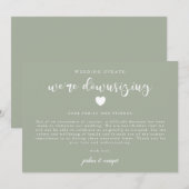Faire-part Vert sauge Mise à jour du mariage en réduction (Devant / Derrière)