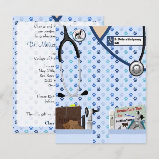 Faire-part vétérinaire (Devant / Derrière)