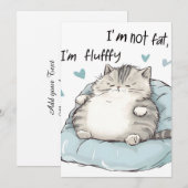 Faire-part Vibes Chubby Chat Chill (Devant / Derrière)