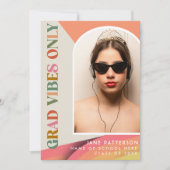 Faire-part vibes grises rétro (Devant)