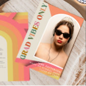 Faire-part vibes grises rétro