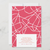 Faire-part Vibrant Orange rose tendance Script de la photo Gr (Dos)
