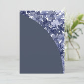 Faire-part vierge Arch floral bleu marine (Debout devant)