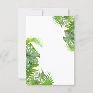 Faire-Part Vierges Feuilles Tropicales