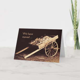 Faire-part vieux wagon rustique avec bois de chauffage