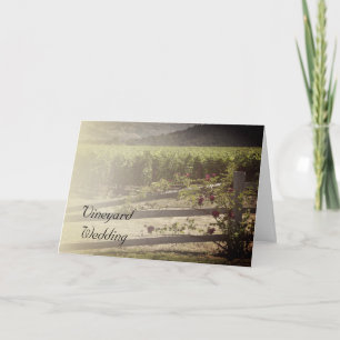 Faire-part Vignoble et Rose clôture mariage Enregistrer la da