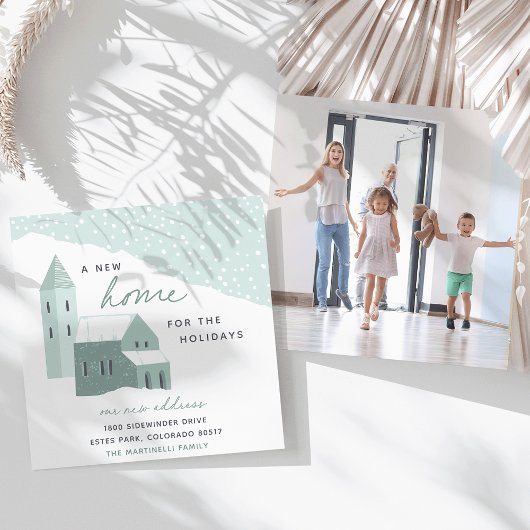 Faire-part Village de neige | Nouvelle maison pour les vacanc