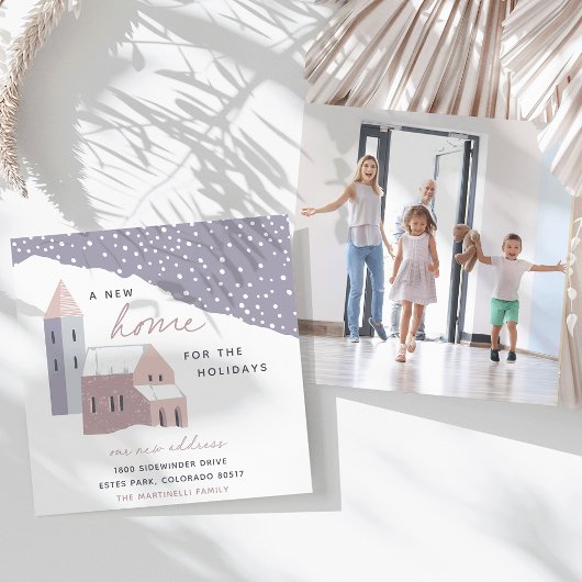 Faire-part Village de neige | Nouvelle maison pour les vacanc