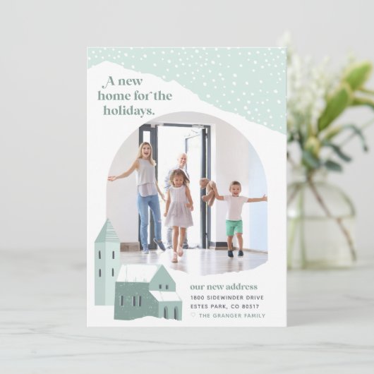 Faire-part Village de neige | Photo Holiday Moving (Debout devant)