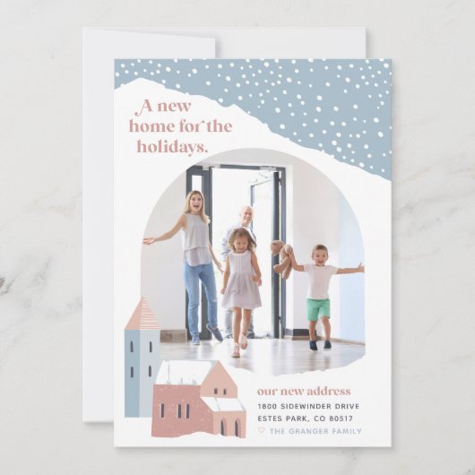 Faire-part Village de neige | Photo Holiday Moving (Devant)