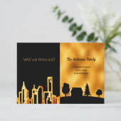 Faire-part Ville d'or noir (Debout devant)