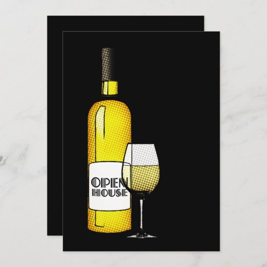 faire-part : vin halftone (Devant / Derrière)