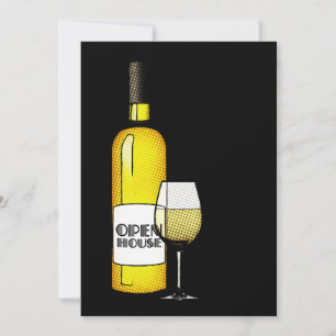 faire-part : vin halftone