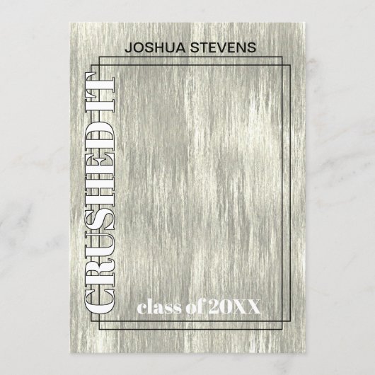Faire-part vintage de Graduation Rustique (Devant)