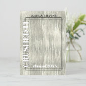 Faire-part vintage de Graduation Rustique (Debout devant)