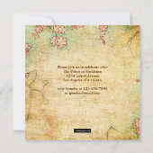 Faire-part vintage Floral Grunge Graduation (Dos)