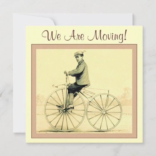 Faire-part Vintage ~ Nous Avons Déménagé! (Devant)