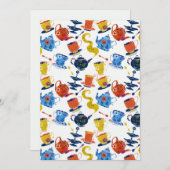 Faire-part Vintage Retro Winter Whimsical Tea Party (Devant / Derrière)