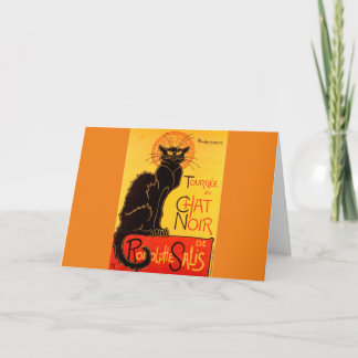 Faire-part Vintage Tournee de Conversation Noir Chat Noir