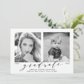 Faire-part Violet | Maintenant et puis la graduation photo (Debout devant)