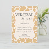 Faire-part Virtuel de Bain de Bébé Garçon Girafe B (Debout devant)