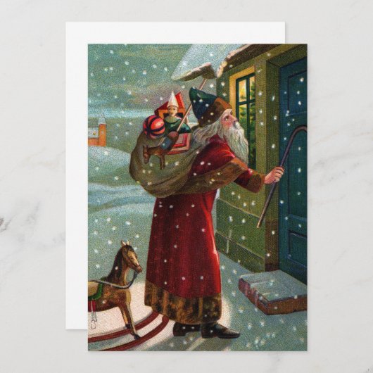 Faire-part Visite de minuit à Père Noël (Devant / Derrière)