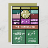 Faire-part Vitrail, Brunch de Pâques (Devant / Derrière)