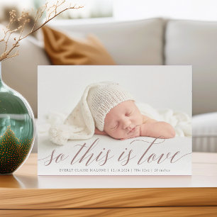 Faire-part Voici Love Photo Naissance