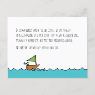 Faire-part Voile sur la carte postale