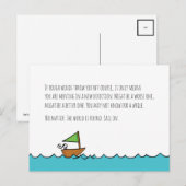 Faire-part Voile sur la carte postale (Devant / Derrière)