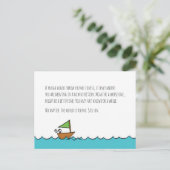 Faire-part Voile sur la carte postale (Debout devant)