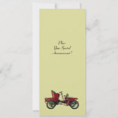 Faire-part VOITURE RÉTRO, RESTAURATION AUTO, vert (Dos)