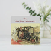 Faire-part VOITURES, AUTO RESTAURATION 2, gris rouge (Debout devant)