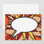 Faire-part Votre bulle de message vocale drôle rétro bande de (Devant / Derrière)