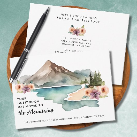 Faire-part Votre Chambre D'Hôtes A Déménagé Montagnes Se Dépl
